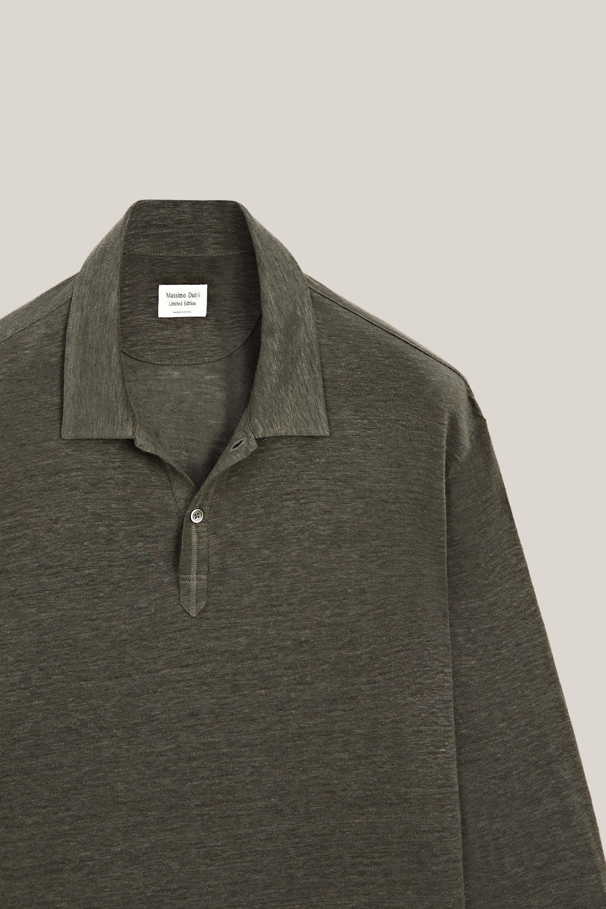 100% linen long sleeve polo shirt - LIMITED EDITION